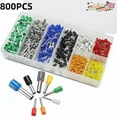 800pcs Wire Ferrules Sopoby Insulated Crimp Pin Terminal Kit AWG 2410