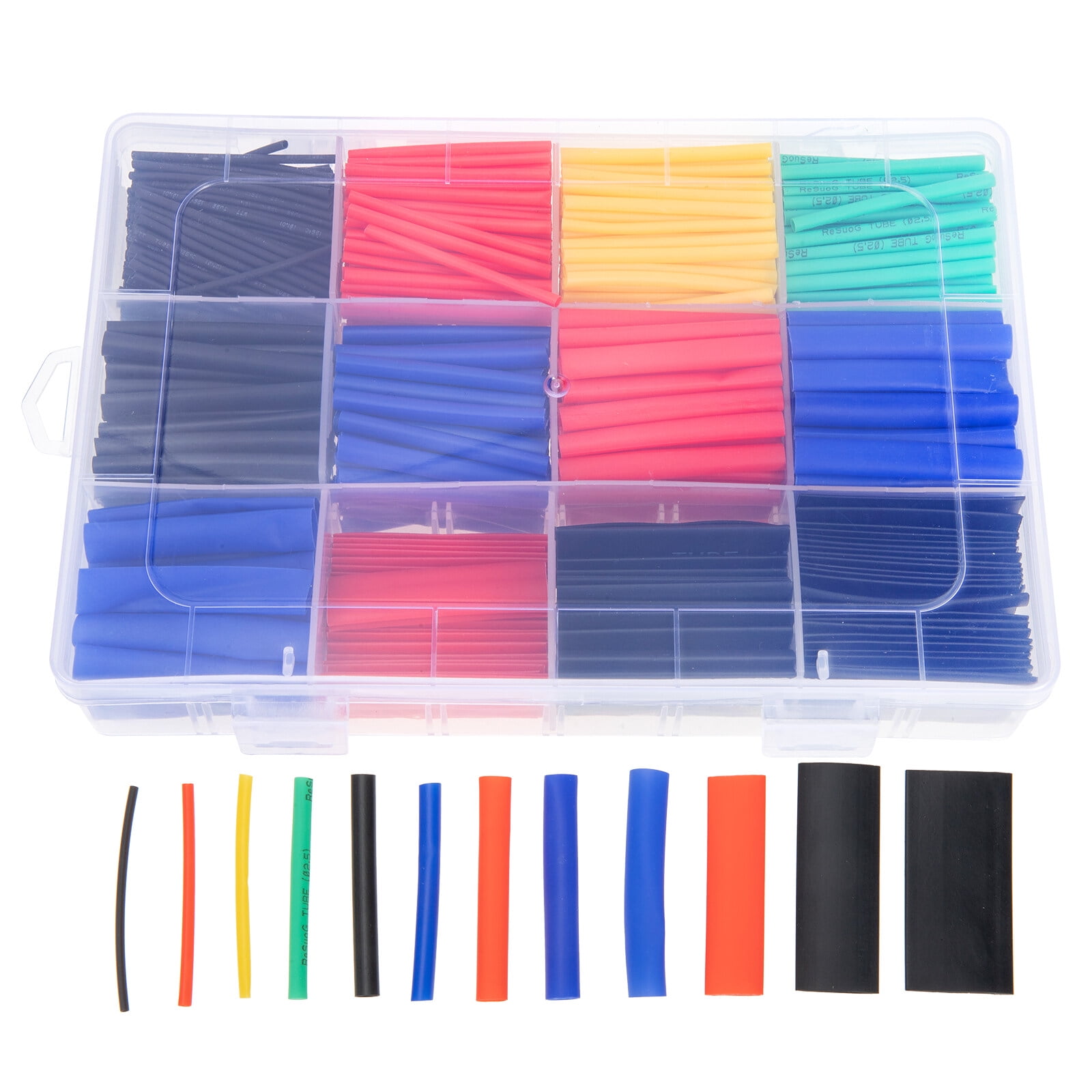 800pcs Wire Shrink Wrap Tubing Insulation Cable Heat Shrink Tubing with