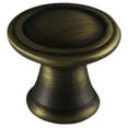 thumbnail image 1 of 80110-AB-25 1 inch Diameter Round Deco Antique Brass Cabinet Knobs 25 Pack, 1 of 4