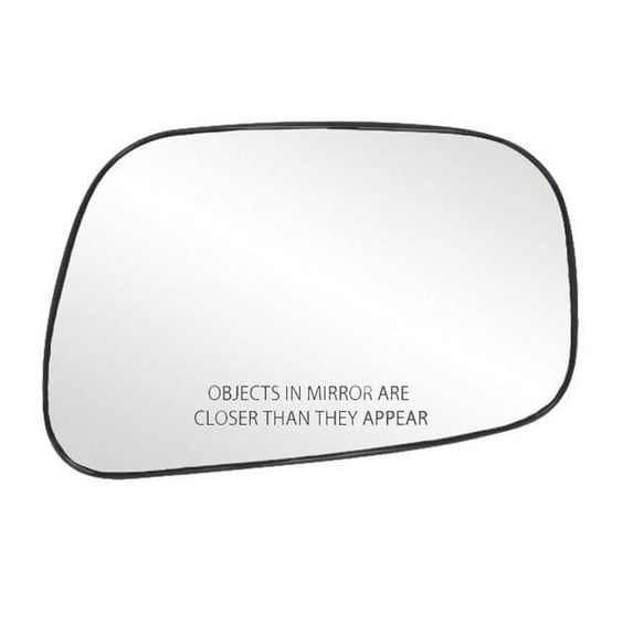 80175 - Fit System Passenger Side Non-heated Mirror Glass w/ backing plate, Toyota Camry Sedan 02-06, 4 3/ 8" x 6 3/ 4" x 6 1/ 2" US Built