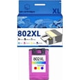 thumbnail image 1 of 802 802XL CH563ZZ CH564ZZ Ink Cartridges Compatible for 1510 1050 1000 1010 1101 1102 2050 Printers, Leak-Proof Design Crisp Printing, Home & Office Use, 1 of 7