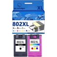 thumbnail image 1 of 802 802XL CH563ZZ CH564ZZ Ink Cartridges Compatible for 1510 1050 1000 1010 1101 1102 2050 Printers, Leak-Proof Design Crisp Printing, Home & Office Use, 1 of 7