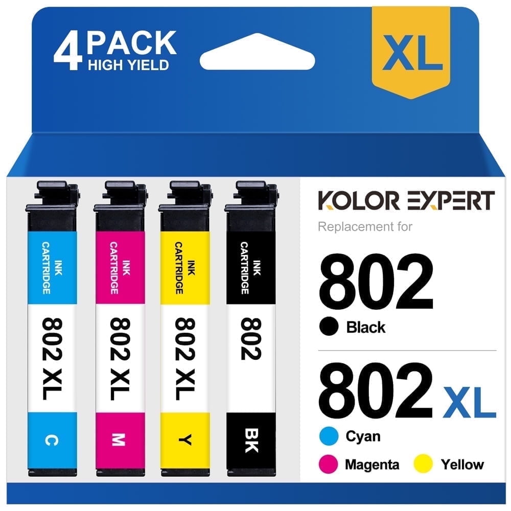Kolor Expert 802XL Ink Cartridge, Compatible with Epson Workforce