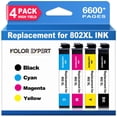 thumbnail image 1 of 802 Ink Cartridge Compatible for Epson ink 802 XL 802XL to Compatible with Workforce Pro WF-4730 WF-4720 WF-4734 Printer (Black Cyan Magenta Yellow, 4-Pack), 1 of 8