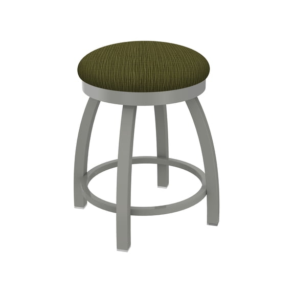 802 Misha 18" Swivel Vanity Stool with Anodized Nickel Finish and Graph Parrot Seat