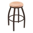 thumbnail image 1 of 802 Misha 18" Swivel Vanity Stool with Anodized Nickel Finish and Medium Oak Seat, 1 of 2