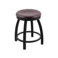 thumbnail image 1 of 802 Misha 18" Swivel Vanity Stool with Black Wrinkle Finish and Dark Cherry Oak Seat, 1 of 2
