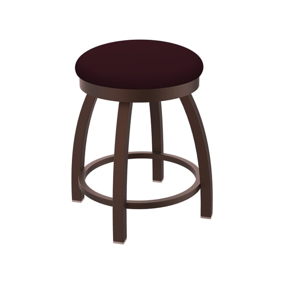 802 Misha 18" Swivel Vanity Stool with Bronze Finish and Canter Bordeaux Seat