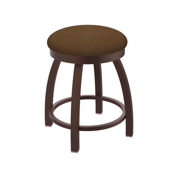 802 Misha 18" Swivel Vanity Stool with Bronze Finish and Rein Thatch Seat
