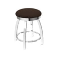 thumbnail image 1 of 802 Misha 18" Swivel Vanity Stool with Chrome Finish and Rein Coffee Seat, 1 of 2