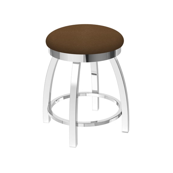 802 Misha 18" Swivel Vanity Stool with Chrome Finish and Rein Thatch Seat