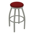 thumbnail image 1 of 802 Misha 25" Swivel Counter Stool with Anodized Nickel Finish and Graph Ruby Seat, 1 of 2