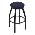 thumbnail image 1 of 802 Misha 25" Swivel Counter Stool with Black Wrinkle Finish and Graph Anchor Seat, 1 of 2