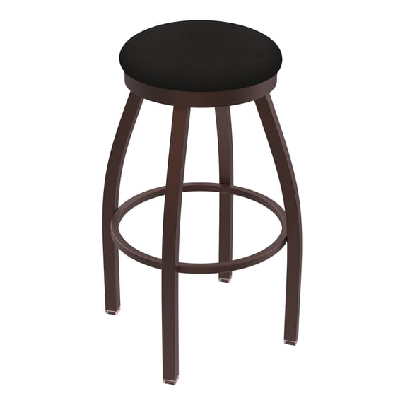 802 Misha 25" Swivel Counter Stool with Bronze Finish and Canter Espresso Seat