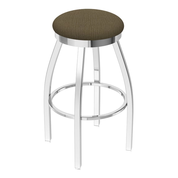 802 Misha 25" Swivel Counter Stool with Chrome Finish and Graph Cork Seat