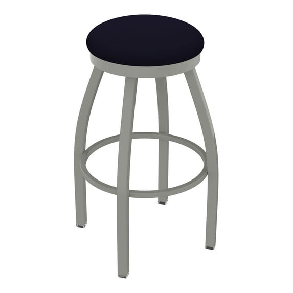 802 Misha 30" Swivel Bar Stool with Anodized Nickel Finish and Canter Twilight Seat