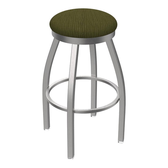 802 Misha 30" Swivel Bar Stool with Black Wrinkle Finish and Graph Parrot Seat