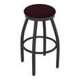 thumbnail image 1 of 802 Misha 36" Swivel Extra Tall Bar Stool with Pewter Finish and Canter Bordeaux Seat, 1 of 2