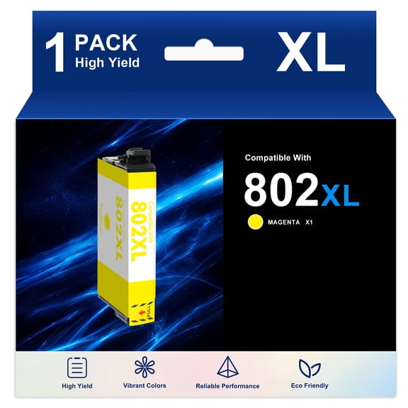 802 XL Ink Cartridge Compatible for Epson 802 802XL Ink Cartridge Workforce Pro WF-4730 WF-4720 WF-4734 Printer (1 Pack)