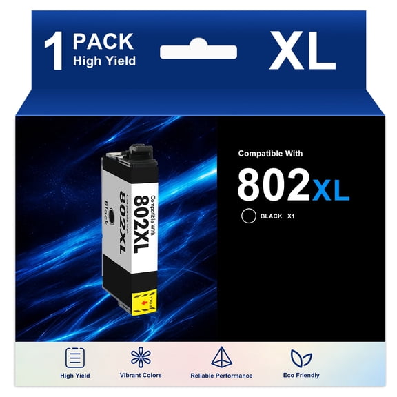 802 XL Ink Cartridge Compatible for Epson 802 802XL Ink Cartridge Workforce Pro WF-4730 WF-4720 WF-4734 Printer (1 Pack)