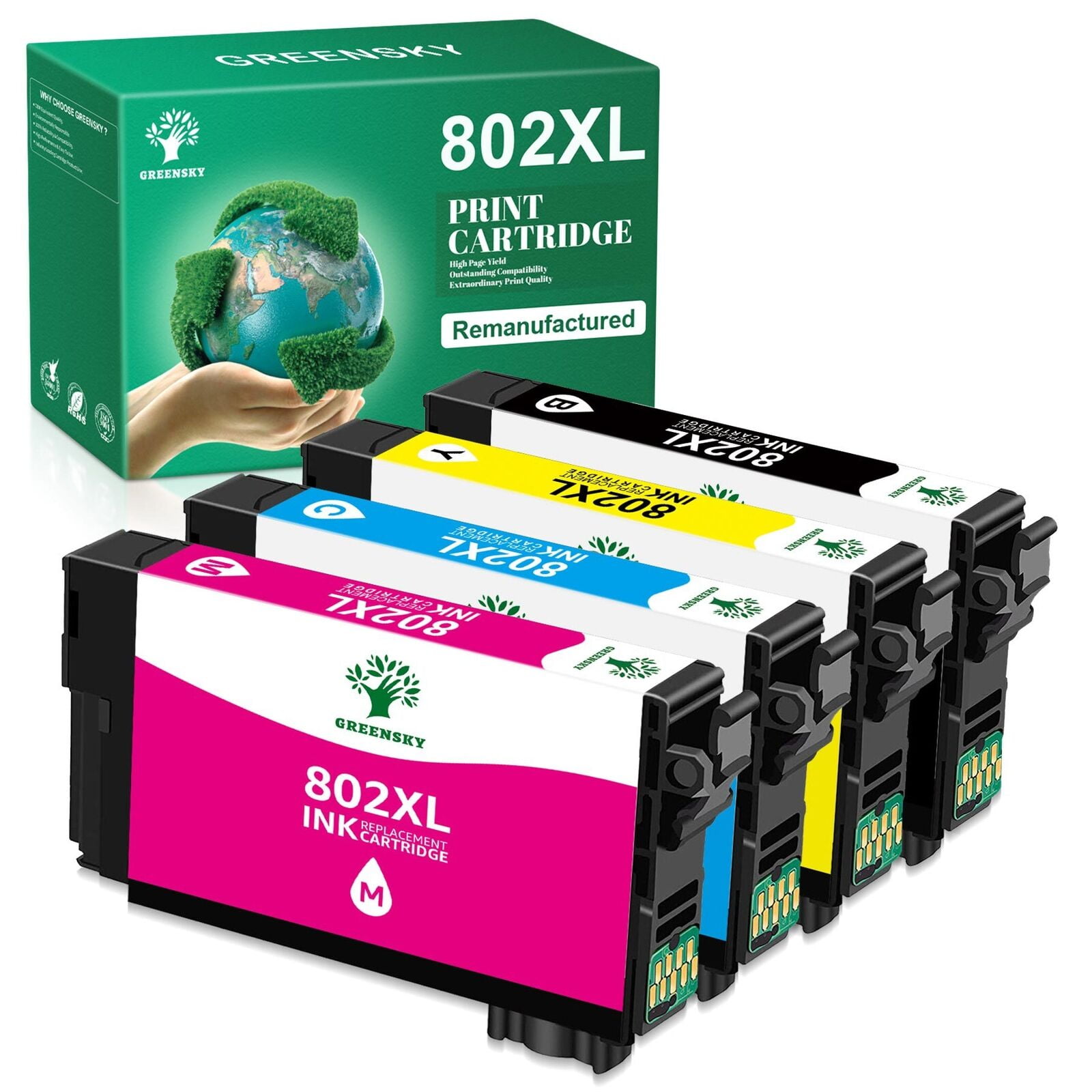 802 XL Ink Cartridge for Epson 802XL Ink for Workforce Pro WF4734 WF