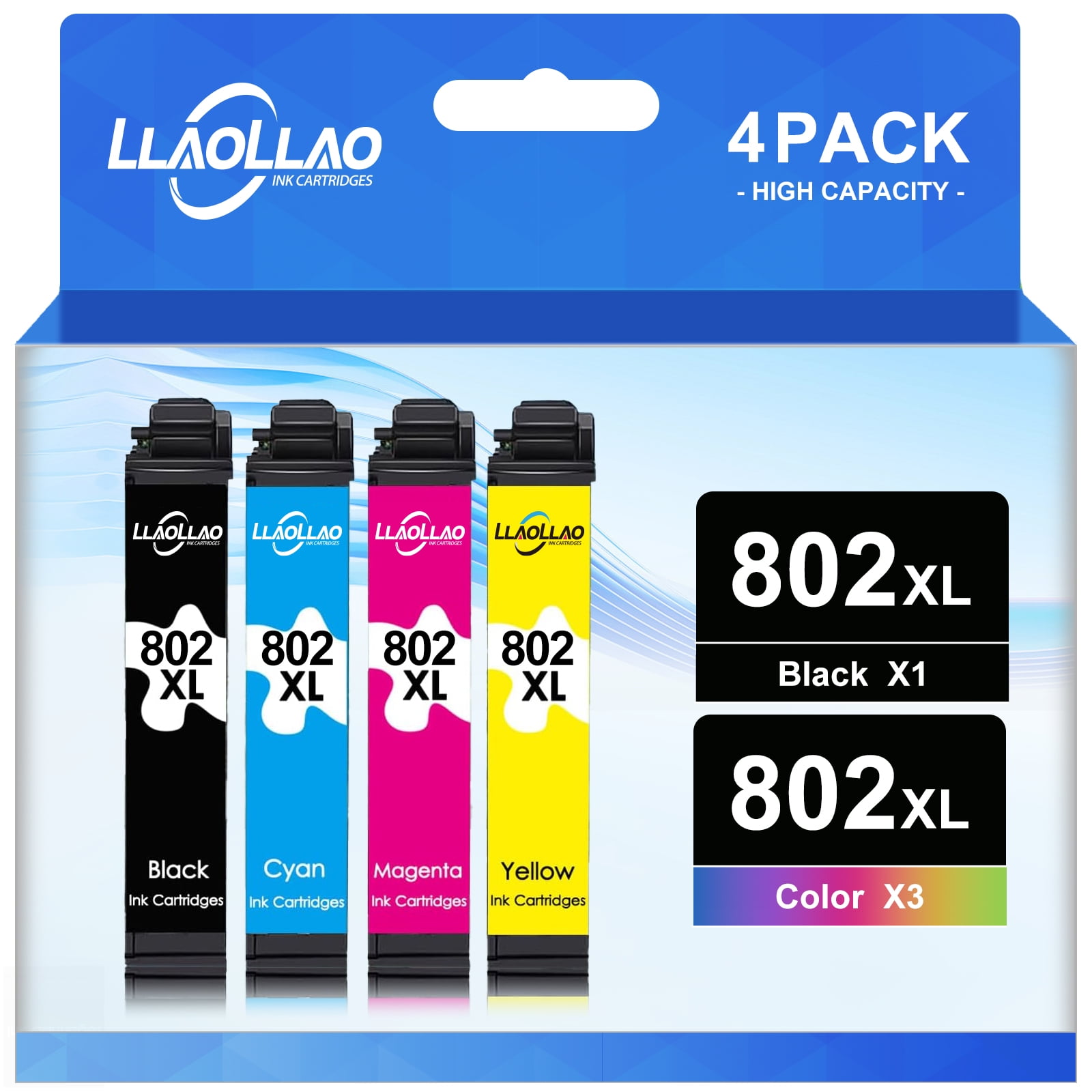 802 XL Ink Cartridge for Epson 802XL Ink for Workforce Pro WF4734 WF