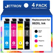 802 XL Ink Cartridge for Epson 802XL Ink Compatible for Workforce Pro WF-4734 WF-4740 WF-4730 Printer 4 Pack