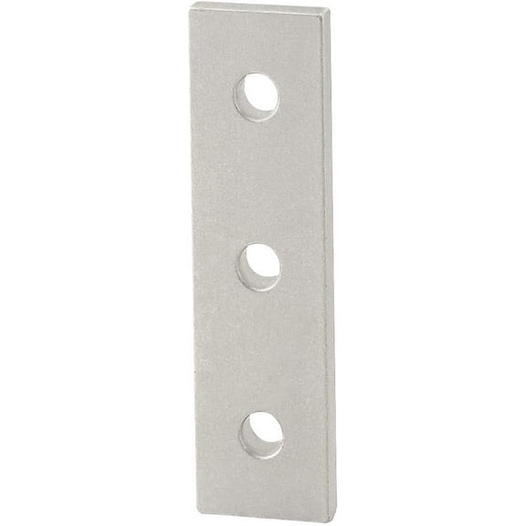 8020, 4118, 10 Series, Aluminum 3 Hole Flat Plate Bracket Straight Mounting Connector Bracket for 80/20 T Slot Extruded Aluminum Extrusion (Clear Anodize, 10)