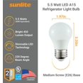80218Su Led A15 Refrigerator Light Bulb, 5.5 Watts (40W Equivalent