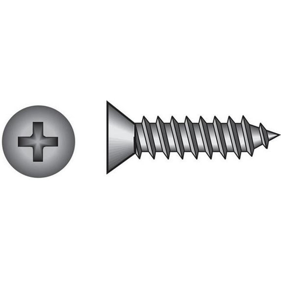 80224 12 x 1.25 in. Flat Head Sheet Metal Screws 100 per Box