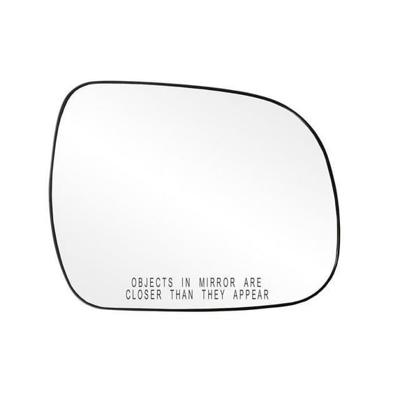 80224 - Fit System Passenger Side Non-heated Mirror Glass w/ backing plate, Toyota Highlander US Built 10-13, Tacoma 05-11, Tacoma 12-15, 5 15/ 16" x 7 1/ 2" x 8 3/ 8"