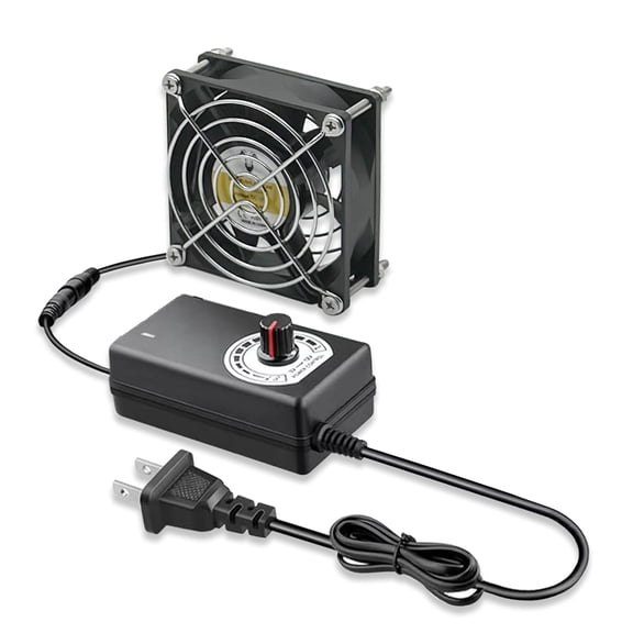 80258025 brushless cooling fan, 100-240 variable speed controller, dual ball bearings, suitable for chassis computer cases, server workstations, amplifiers, pet enclosures cooling