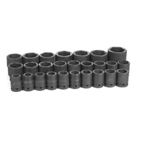 8026M 26-Piece Metric Master Socket Set - Grey - 0.75 in. Drive - High Torque Design