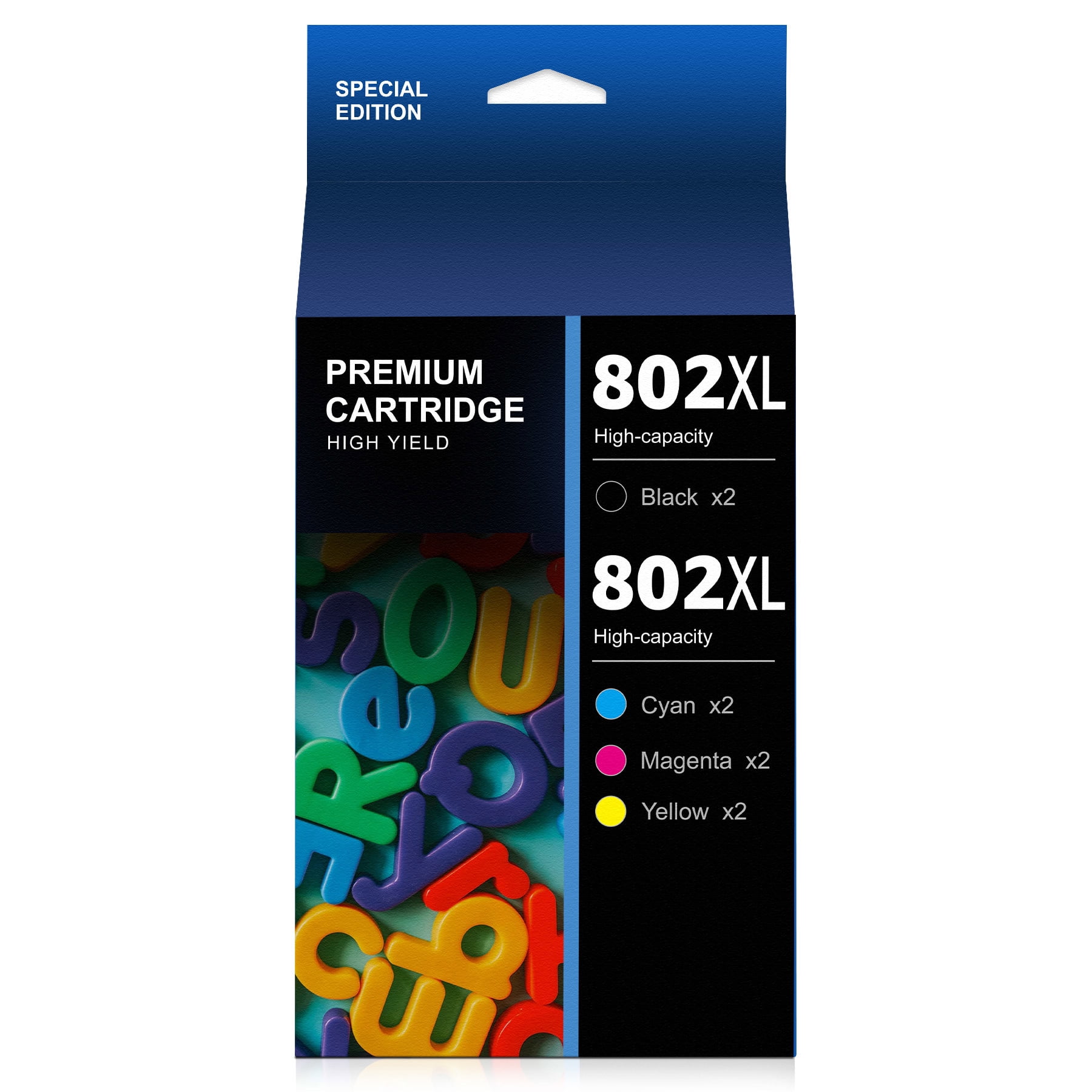 MOOHOO 802XL Ink Cartridge 5Pack for Epson WF4734, WF4730, WF4720