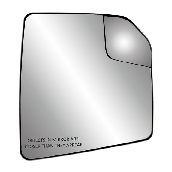 80310 - Fit System Passenger Side Non-heated Mirror Glass w/ backing plate, Ford F150 15-18, adjustable spot mirror, w/ o tow pkg, w/ o auto dimming, w/ o blind spot detection system