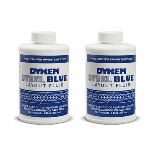 80400 Steel Blue Layout Fluid, 8 oz (2-Pack) Precision Metal Marking Dye for Machinists, Fast-Drying, Thin-Film, Non-Chipping Formula$$Fuels & Lubricants