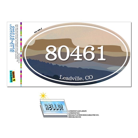80461 Leadville, CO Mesas Oval Zip Code Sticker - No. 2