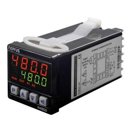 80480D2120 NOVUS N480D-RAR USB Temp. controller 2 relays+4-20mA out 48x48 mm