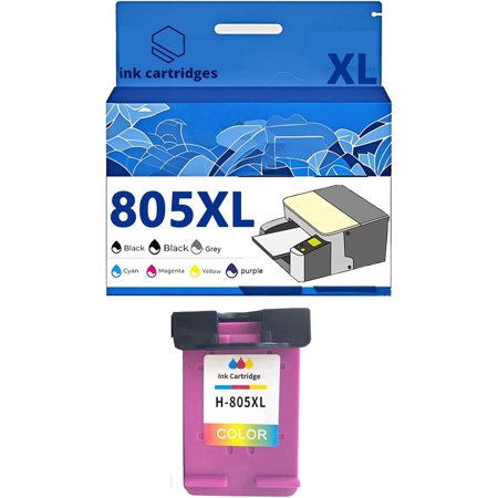 805 805XL Ink Cartridges Compatible for HP 2720 2722 2723 2330 1212 1210 2332 2729 Inkjet Printers, Leak-Proof Design Crisp Printing