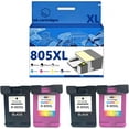 thumbnail image 1 of 805 805XL Ink Cartridges Compatible for HP 2720 2722 2723 2330 1212 1210 2332 2729 Inkjet Printers, Leak-Proof Design Crisp Printing, 1 of 7