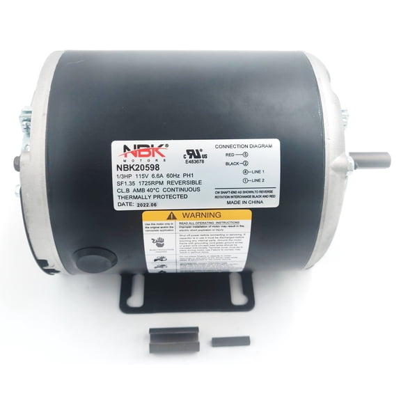 805 FAN MOTOR (SELF COOLED) 115V 1/3HP 1725RPM - EXACT FIT FOR UNIVERSAL - REPLACEMENT PART BY NBK