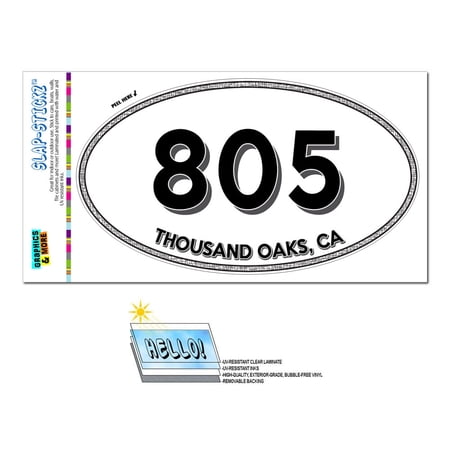 805 - Thousand Oaks, CA - California - Oval Area Code Sticker