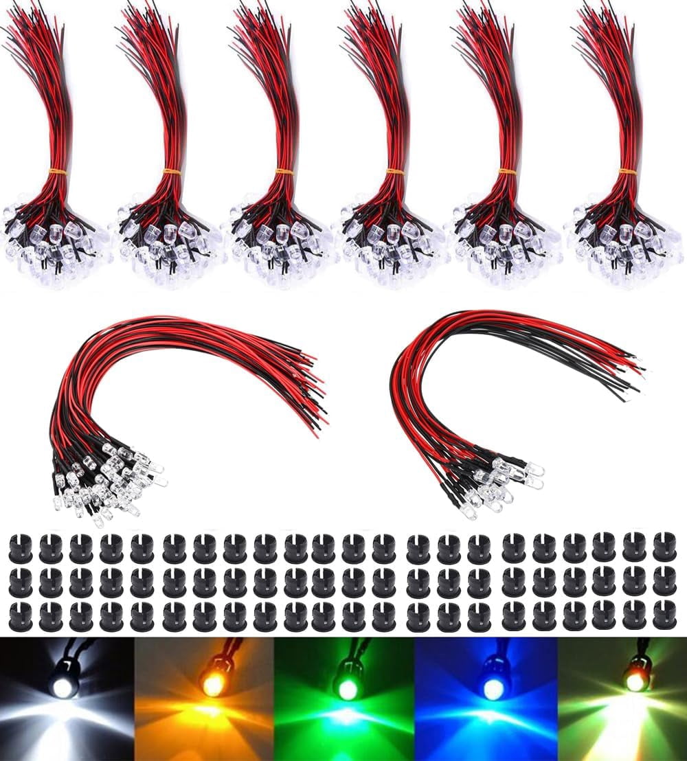 80568 colors pre-wired diodes 8 colors LED light emitting diodes + 80 black 5 clamps display panel bracket