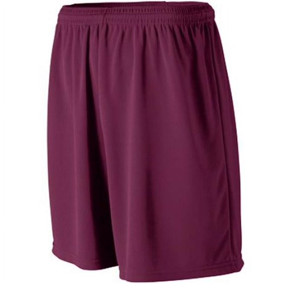 805A Wicking Mesh Athletic Short, Maroon - Medium