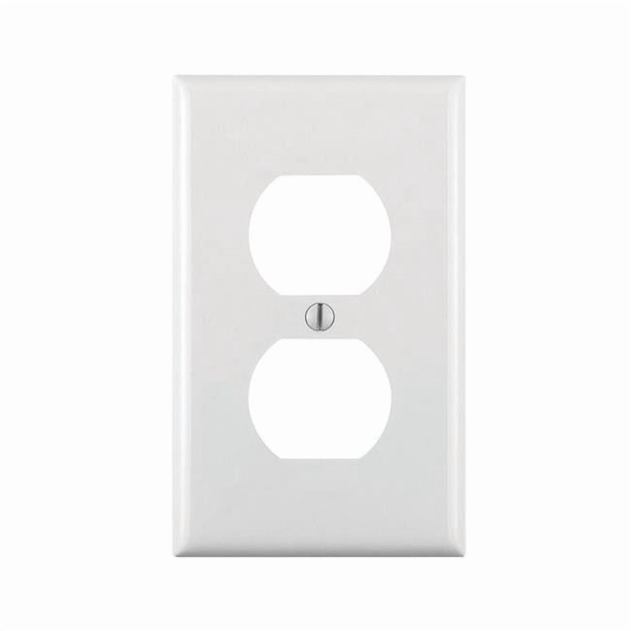 80703-00W 1-Gang Duplex Receptacle Wall Plate White- pack of 20