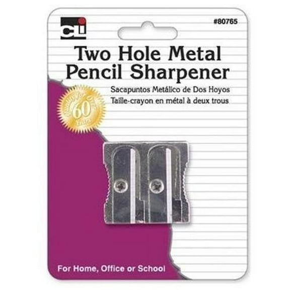 80765 CLI Sharpener for Standard & Jumbo Size Pencils - 2 Hole(s) - Metal