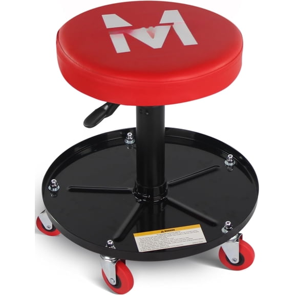 80771 Pneumatic Roller Seat/Creeper with Adjustable Height - 300 lb Capacity