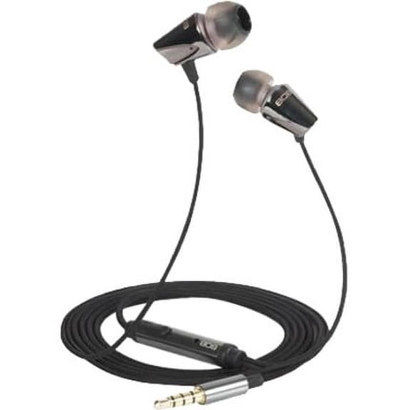 EQ Noise-Isolating Earbuds with Inline Mic - Black