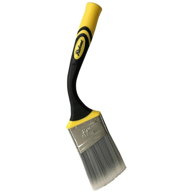 80833 Goose Neck Angular Paint Brush with Flexible Soft Grip Handle, 2-1/2" Soft Filament