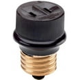 808CC10 Lampholder to Outlet, Medium Base A26, 2 Pole 2 Wire, Black (1